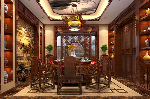 通化温馨雅致的古典中式家庭装修设计效果图