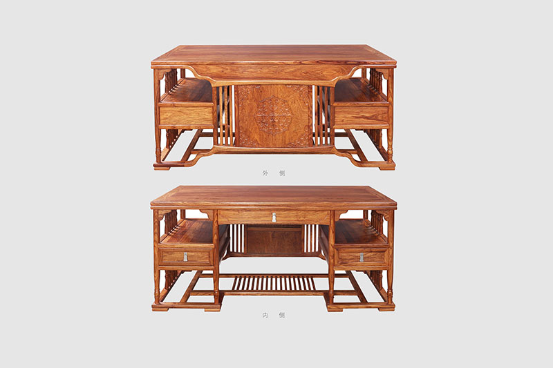 通化中式家居装饰书房桌椅组合家具效果图