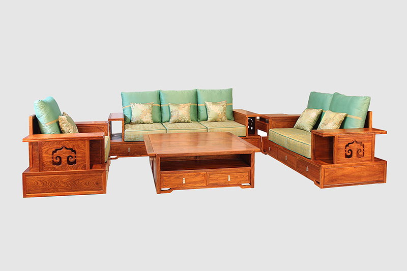 通化中式实木沙发简直太美了